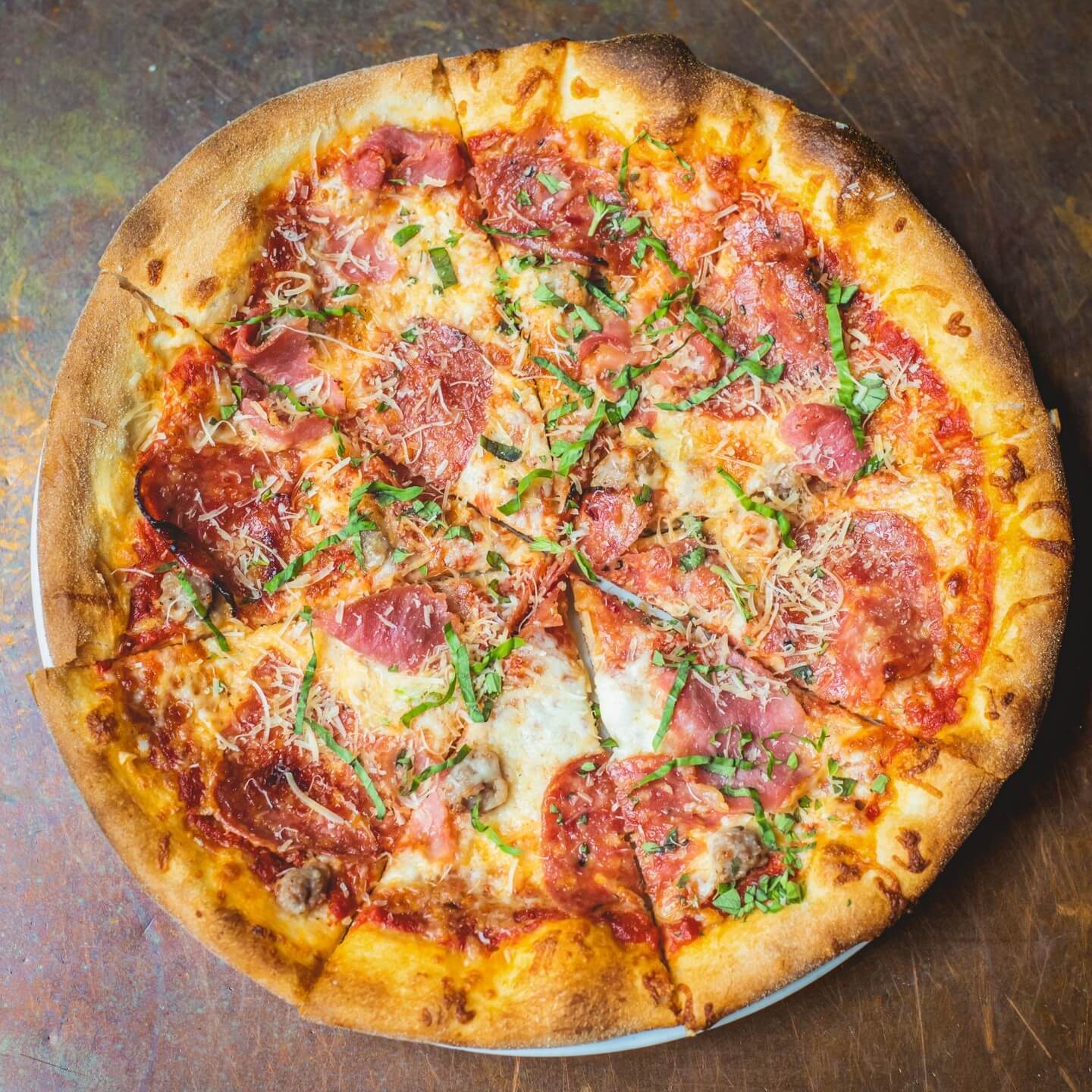 Sicilian pizza at Paesanos.